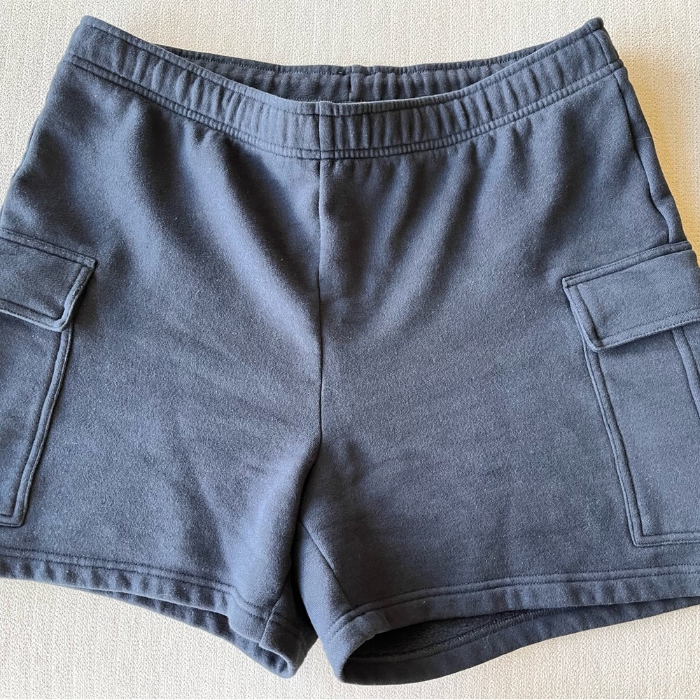 TNA Black Cargo Shorts with Elastic Waistband